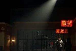 《第七码头》集装箱吊臂林立的港口取景示意